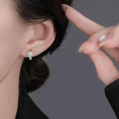 Square White Gold Earrings with Elegant Design for Everyday Wear 2