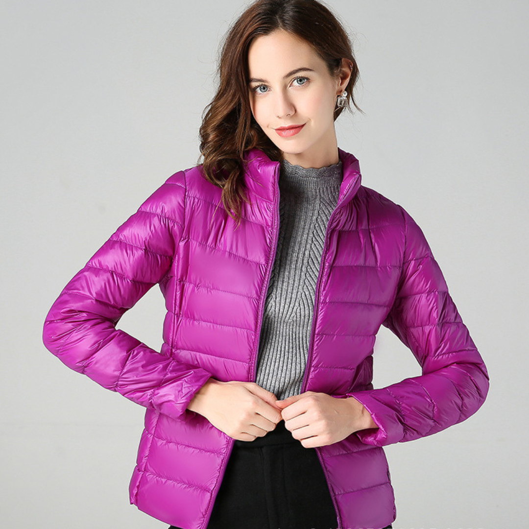 Thilde | Women's Quilted Winter Jacket with Zipper 9