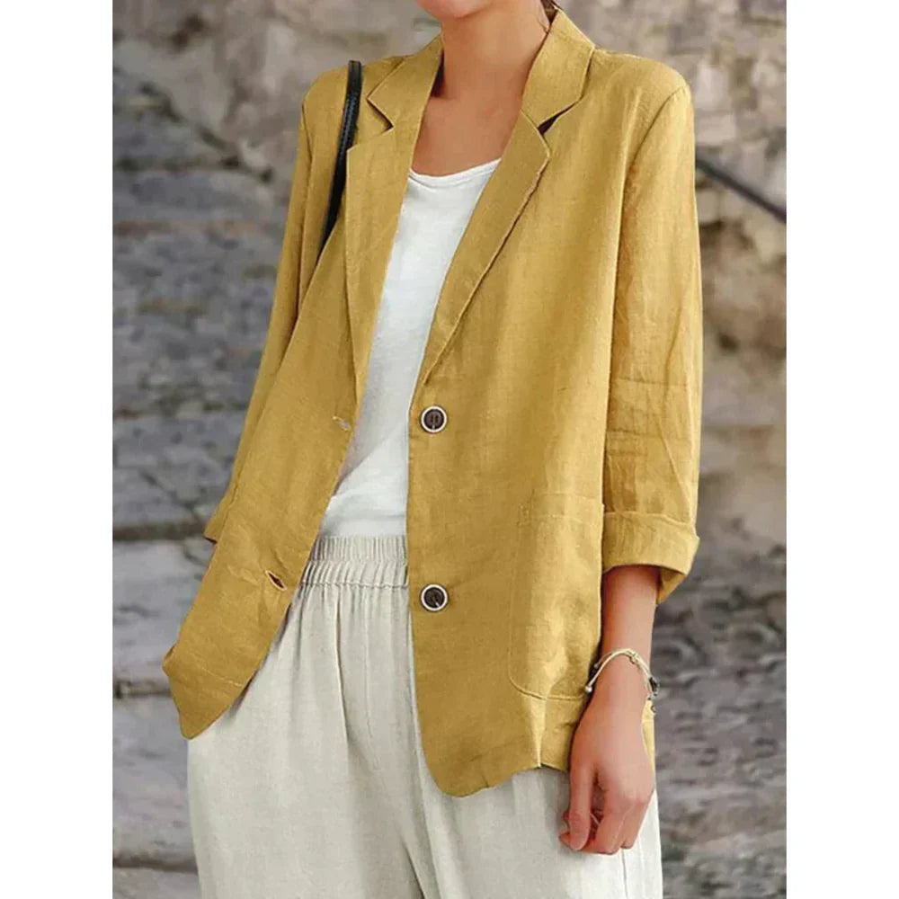 Valeria | Women's Lightweight Blazer with Rolled Sleeves 0