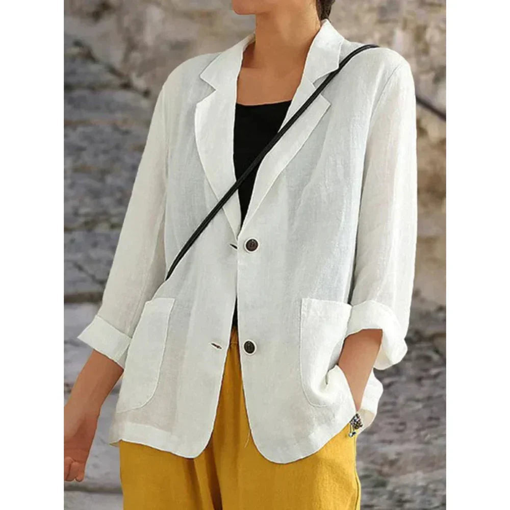 Valeria | Women's Lightweight Blazer with Rolled Sleeves 2