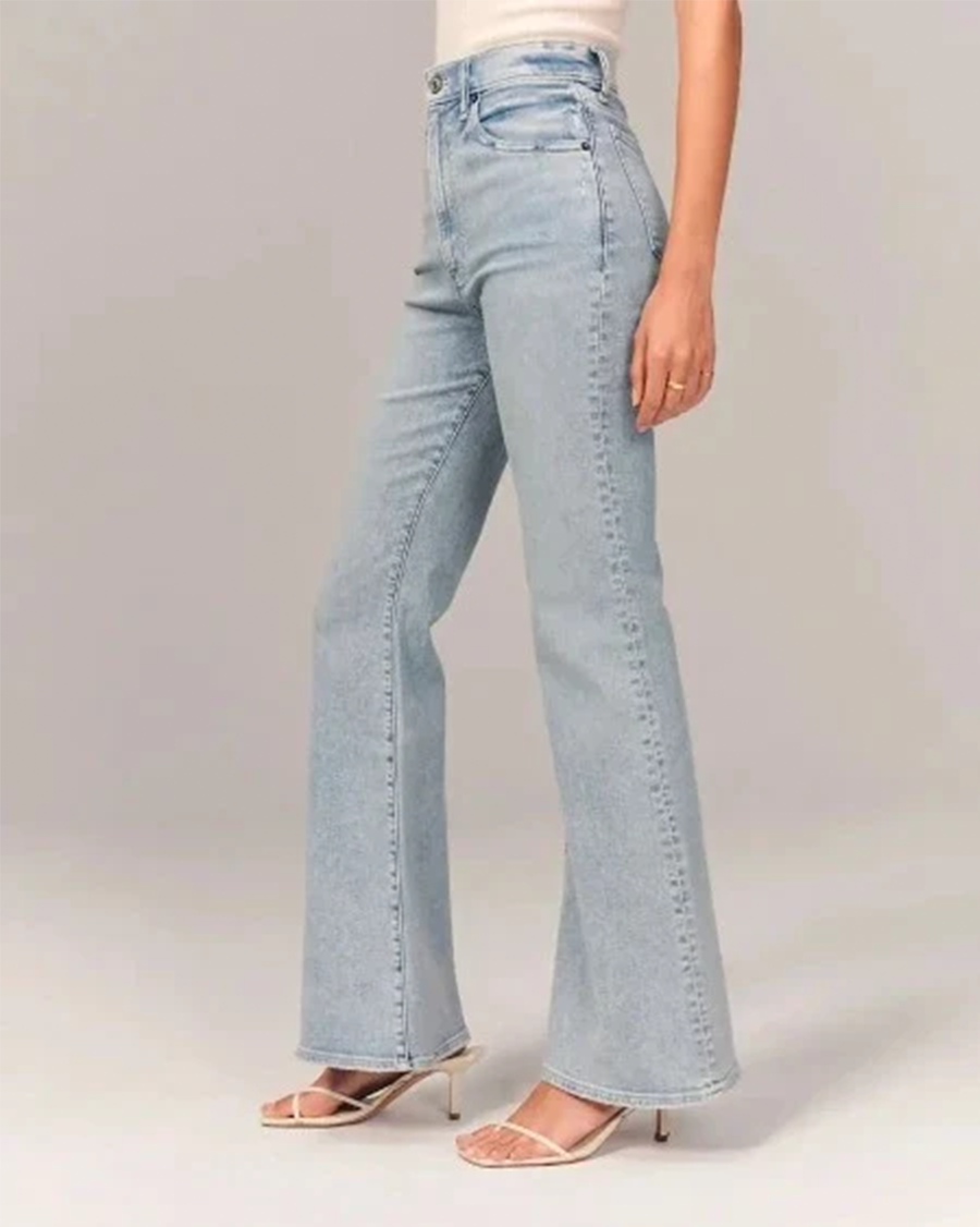 Veronica | Women's High-Waisted Flare Jeans with Zipper Closure 2
