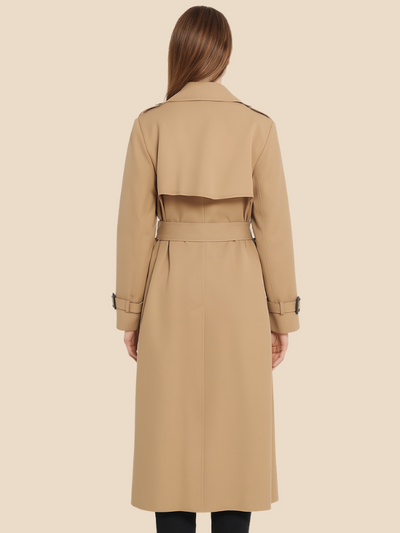 Victoria | Women's Classic Double-Breasted Trench Coat with Adjustable Belt 1