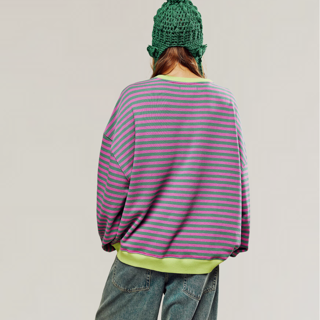 Zoe | Women's Oversized Striped Sweater 3