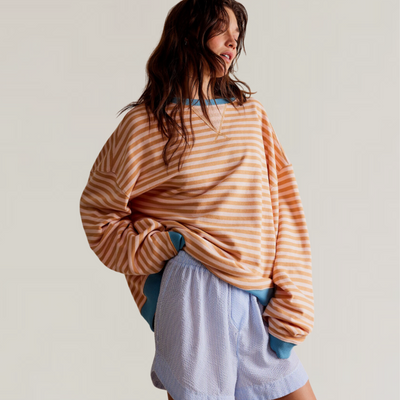 Zoe | Women's Oversized Striped Sweater 4