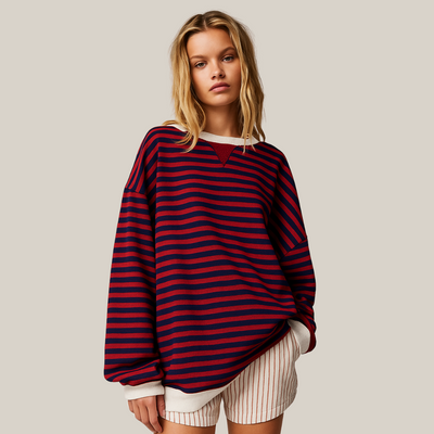 Zoe | Women's Oversized Striped Sweater 6
