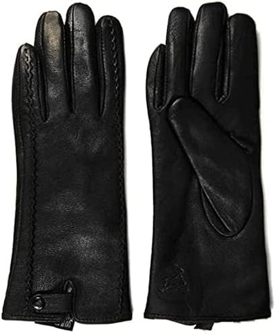 Elina | Women's Black Leather Gloves